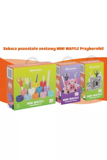 Klocki konstrukcyjne Mini Waffle 70 element�w Przybornik MARIOINEX 905746