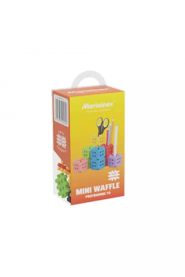 Klocki konstrukcyjne Mini Waffle 70 element�w Przybornik MARIOINEX 905746