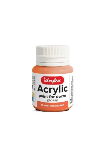 Ideyka Farba akrylowa Ciemny koral 20ml 20 ml
