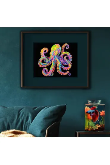 Diamond Dotz Haft diamentowy - Adults Flocked Neon Octopus 35.5x45.7cm