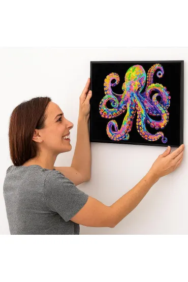 Diamond Dotz Haft diamentowy - Adults Flocked Neon Octopus 35.5x45.7cm