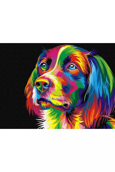 Twoje Hobby Malowanie po numerach - T�czowy pies 40x50cm