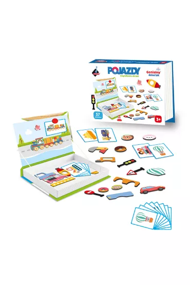 Puzzle magnetyczne 57 el. Pojazdy Askato