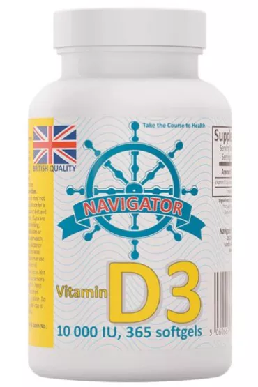 Navigator Vitamin D3 10000 IU Suplement diety 365 kaps.
