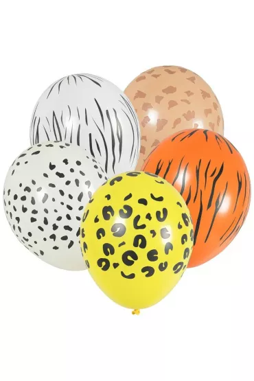 Balony z nadrukiem zwierz�cym 5 szt.