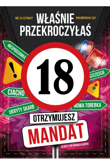 Armin Style KARNET URODZINY 18 B6 Z KOP AS GM-1264 FOL