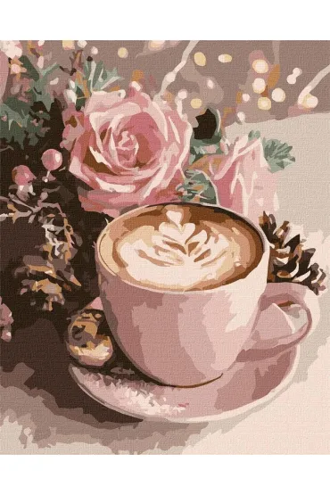 Ideyka Malowanie po numerach - Noworoczna cappuccino 40x50cm