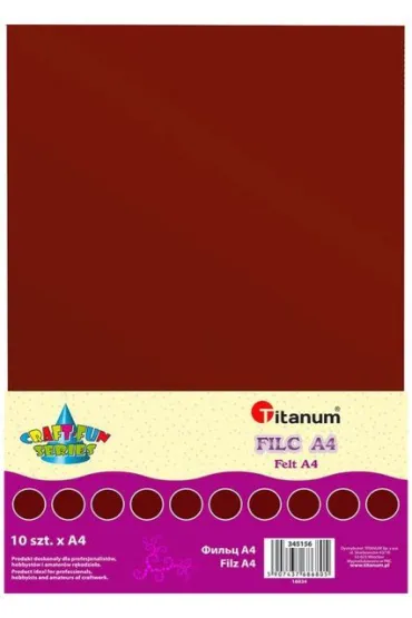 Titanum Filc A4 br�zowy 10 szt.