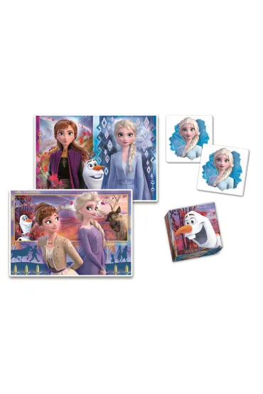 Puzzle 30+48 el. + Memo + 6 klock�w Edukit Frozen Clementoni