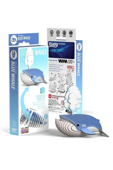 Puzzle Wieloryb P�etwal B��kitny Eugy. Eko Uk�adanka 3D Qelements