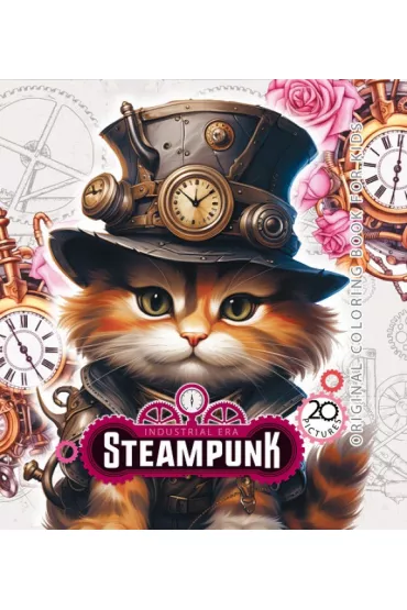 Kolorowanka usztywniana Steampunk Kot