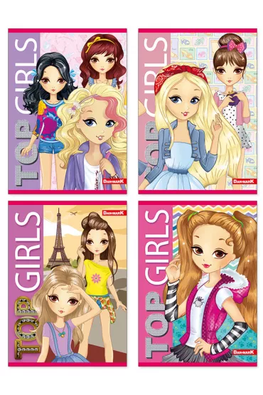 Zeszyty A5 Top Girls kratka 16 kartek