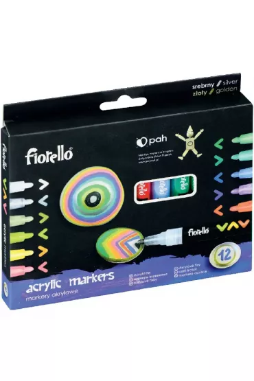 Fiorello Markery akrylowe 12 szt.