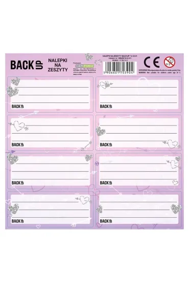 Derform Nalepki na zeszyty BackUp 7 A32 25 szt.