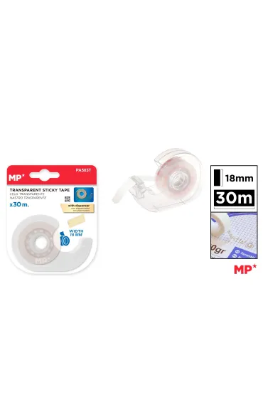 Mp Main Paper Ta�ma biurowa przezroczysta z podajnikiem 18 mm x 30 m