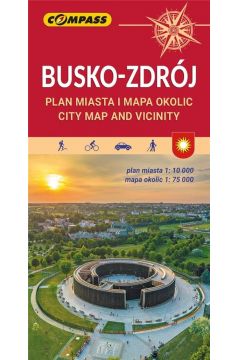 Mapa Busko-Zdrj. Plan miasta 1:10 000 i Mapa okolic 1:75 000