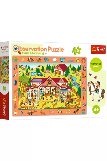 Puzzle obserwacyjne 70 el. Odwiedzamy stadnin� koni Trefl