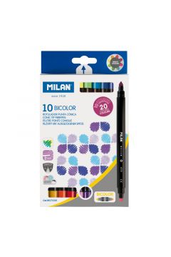 Milan Flamastry dwustronne Bicolor 20 kolorw