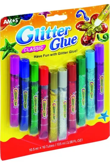 Amos Klej Glitter Glue Classic 10 szt.