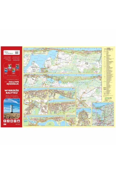 Mapa turystyczna Wybrze�e Ba�tyku 1 Wolin �winouj�cie Dziwn�w Niechorze 1:50 000