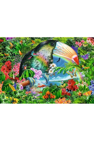 Puzzle spiralne 1040 el. Tropikalne zwierz�ta Trefl