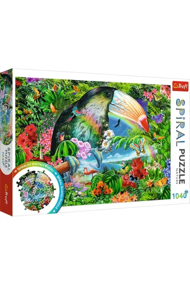 Puzzle spiralne 1040 el. Tropikalne zwierz�ta Trefl