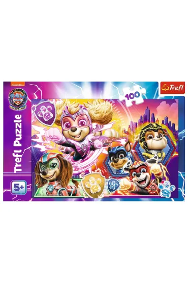 Puzzle 100 el. Poznaj Mighty Pups Trefl