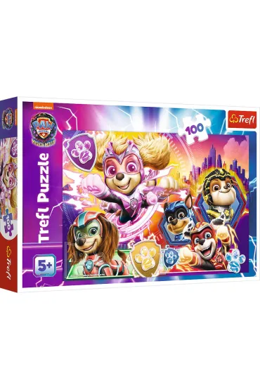 Puzzle 100 el. Poznaj Mighty Pups Trefl