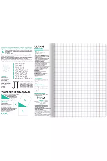 Top-2000 Zeszyt A5 Matma Matematyka ze �ci�gami kratka, 70g 60 kartek