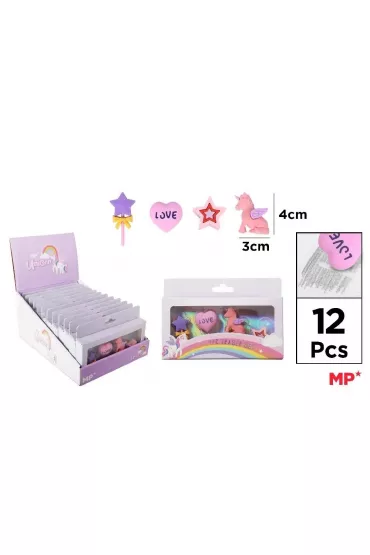 Mp Main Paper Gumki �cieralne Unicorn 4 szt.