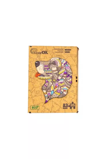 Puzzle drewniane eko 125 el. Wierny Sirko A3 Maksik