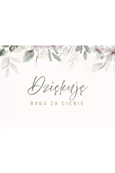Karnet - Dzi�kuj� Bogu za Ciebie - plamki