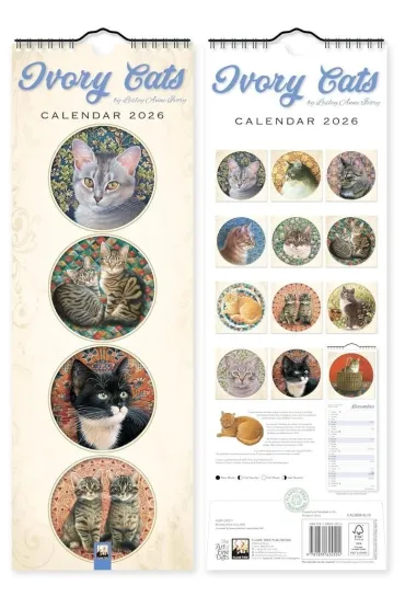Kalendarz 2026 �cienny paskowy Ivory Cats