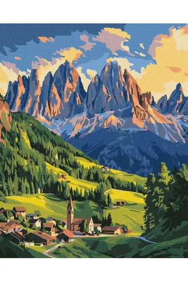 Ideyka Malowanie po numerach - �wit w Dolomitach 40x50cm