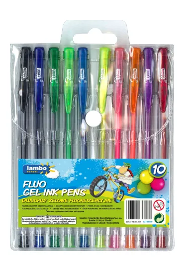 Amex D�ugopisy �elowe Lambo School fluorescencyjne 10 kolor�w
