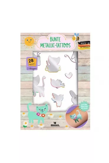 Metaliczne Kolorowe Tatua�e 28 szt Moses