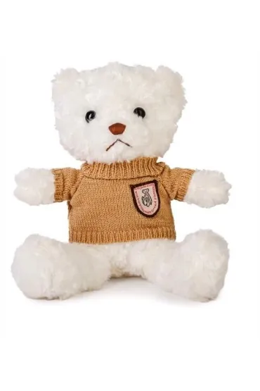 Mi� bia�y 22cm w sweterku latte Daffi