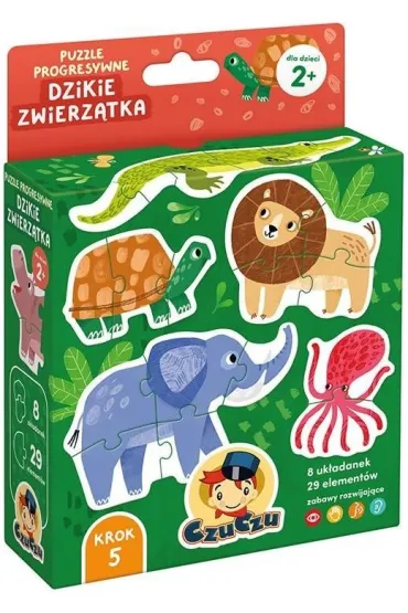 Puzzle progresywne Dzikie zwierz�tka Bright Junior Media