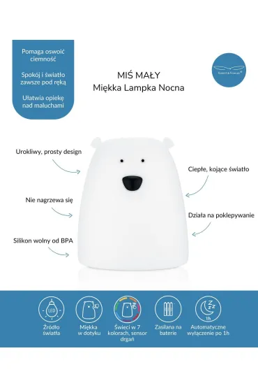 Rabbit&Friends Lampka Mi� ma�y bia�y