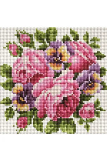 iPicasso Diamentowa mozaika - R�e i bratki 20x20cm