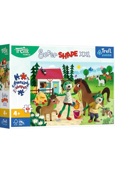 Puzzle 60 el. Super Shape XXL. Trefliki w stadninie