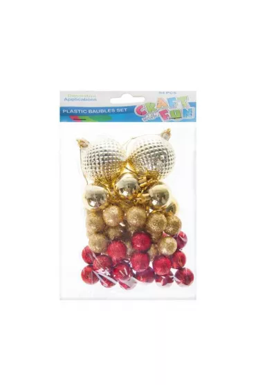 Craft with Fun Ozdoba dekoracyjna styropian/plastikowa Bombka Bo�e Narodzenie 463628