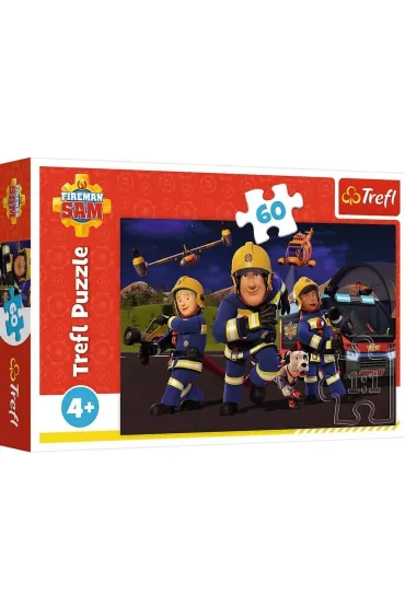 Puzzle 60 el. Bohater w mundurze- Stra�ak Sam Trefl