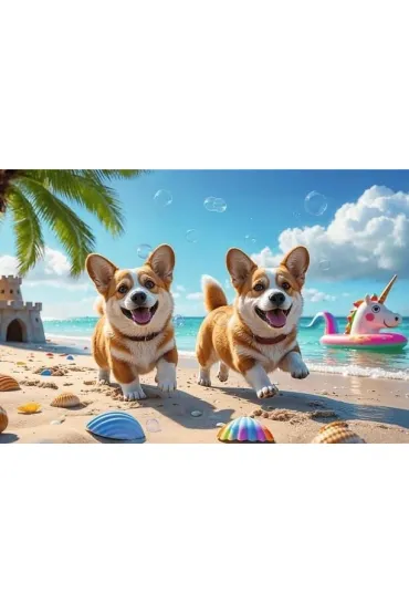 Puzzle 30 Dzie� z Corgim TREFL