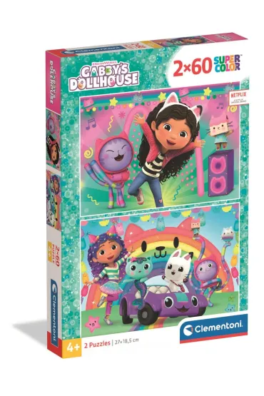 Puzzle 2x60 el. SuperColor. Gabby's Dollhouse Clementoni