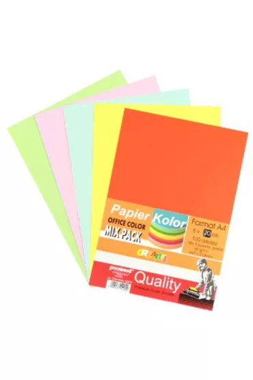 Polsirhurt Papier kolorowy A4 pastelowy 5x20 arkuszy