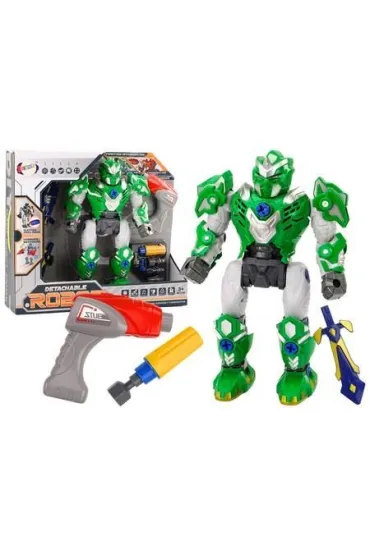Robot do skr�cania �wiat�a d�wi�k zielony LeanToys