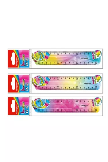 Office Products Linijka elastyczna t�czowa 15 cm