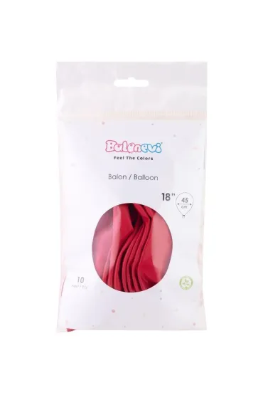 GoParty Balony lateksowe Pastel czerwone 45cm 10 szt