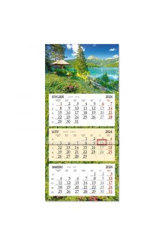 Kalendarz 2024 Trjdzielny paska gwka SB8-13 Jezioro w grach
